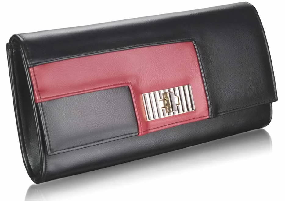 LS Fashion Kabelka psaníčko LSE00232 černá/fialová