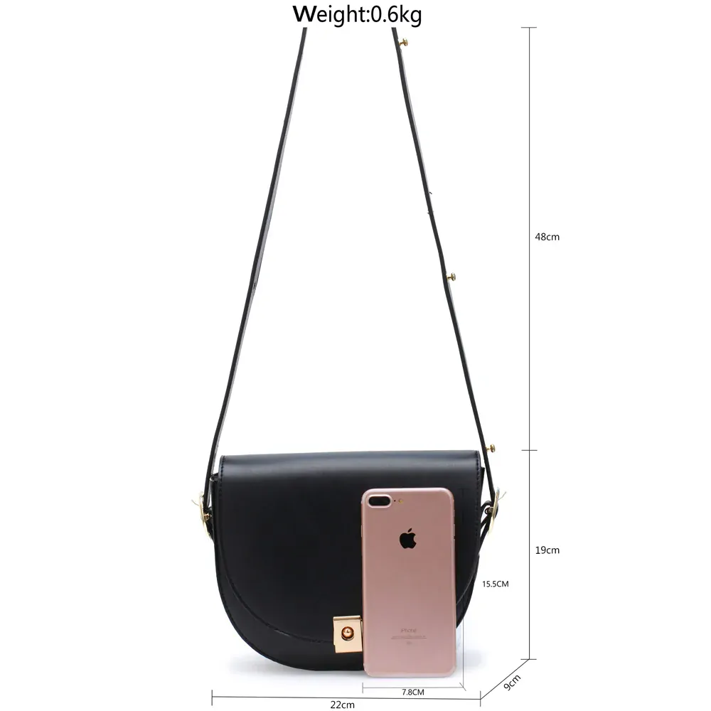 Černá kabelka crossbody Anna Grace AG00658