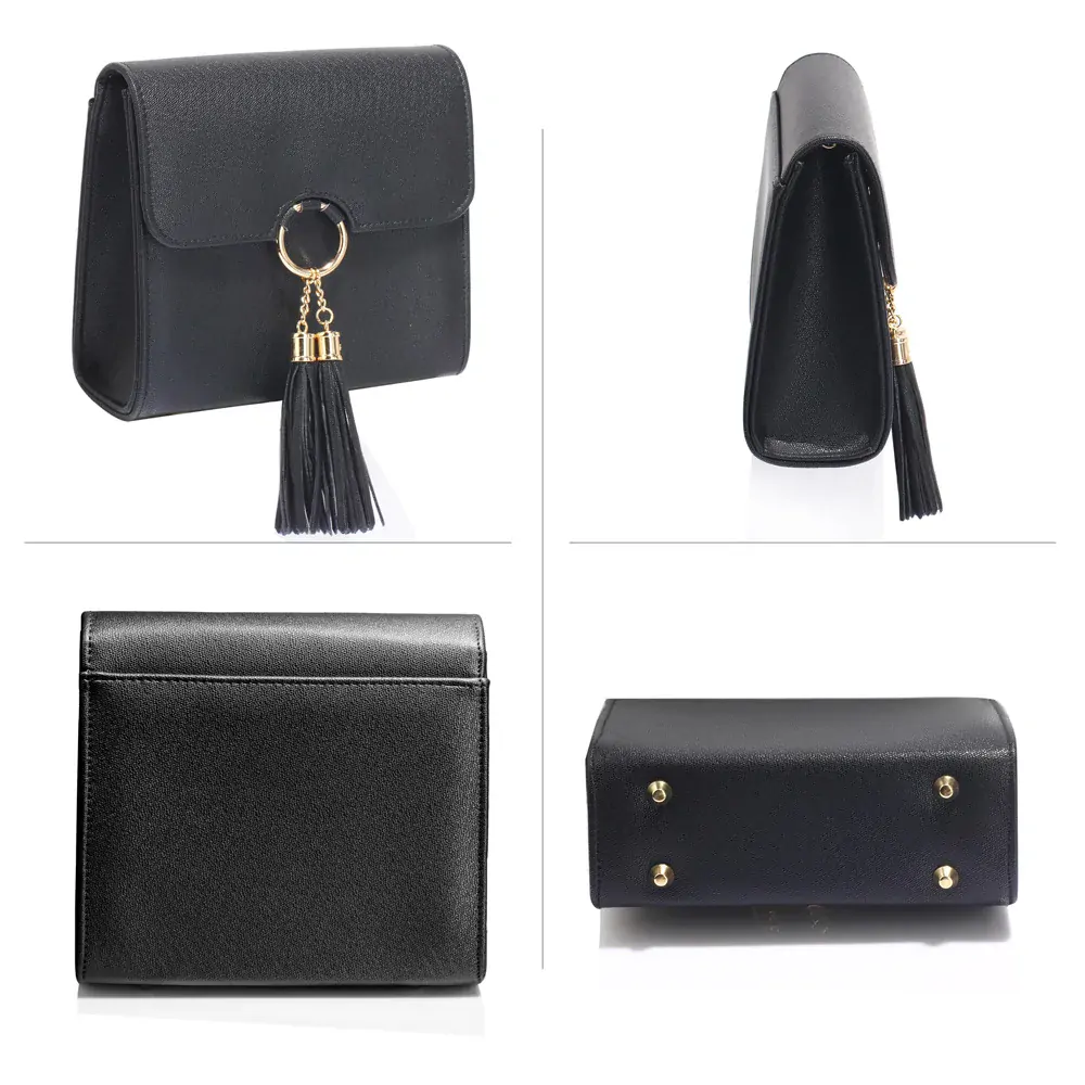 ANNA GRACE Malá společenská kabelka - psaníčko AGC00348 černá