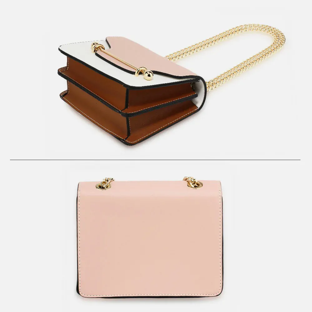 Anna Grace Růžová/Bílá/Hnědá Kabelka crossbody AG00720