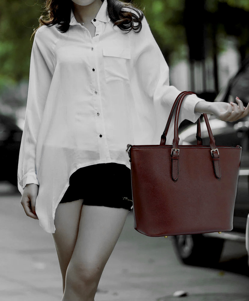 LS Fashion Kabelka LS00263 vínová