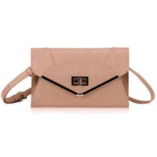 LS Fashion Kabelka psaníčko LSE00174 růžové
