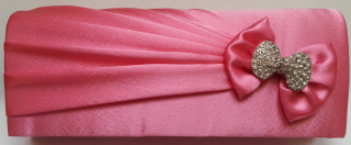 LS Fashion Psaníčko s mašlí a broží LSE00141 růžové